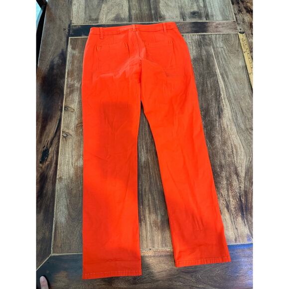 CAbi #6046 Women's Coral Orange Utility Trouser Straight Leg Pants Size 4 - Picture 4 of 11